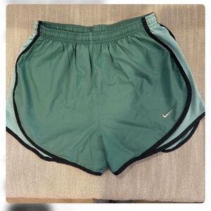 Nike Women's Teal and Black Athletic Shorts